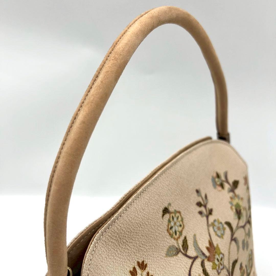 美品　OKAJIMA オカジマ　岡重　和装バッグ　皇室御用達　絹100%