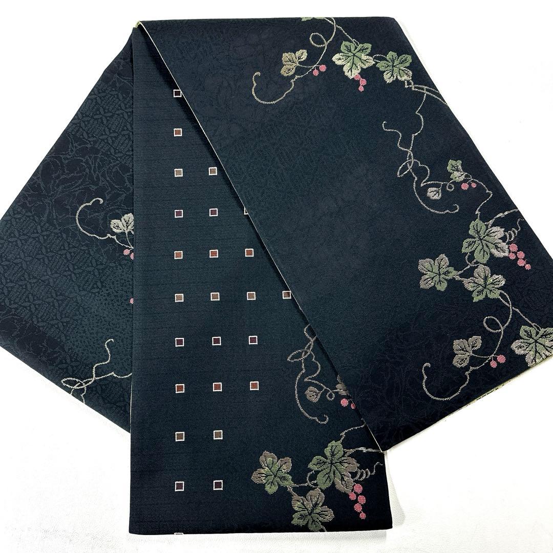 専用帯6050 ●高級 正絹 紅型 両面全通 リバーシブル 袋帯 松竹梅