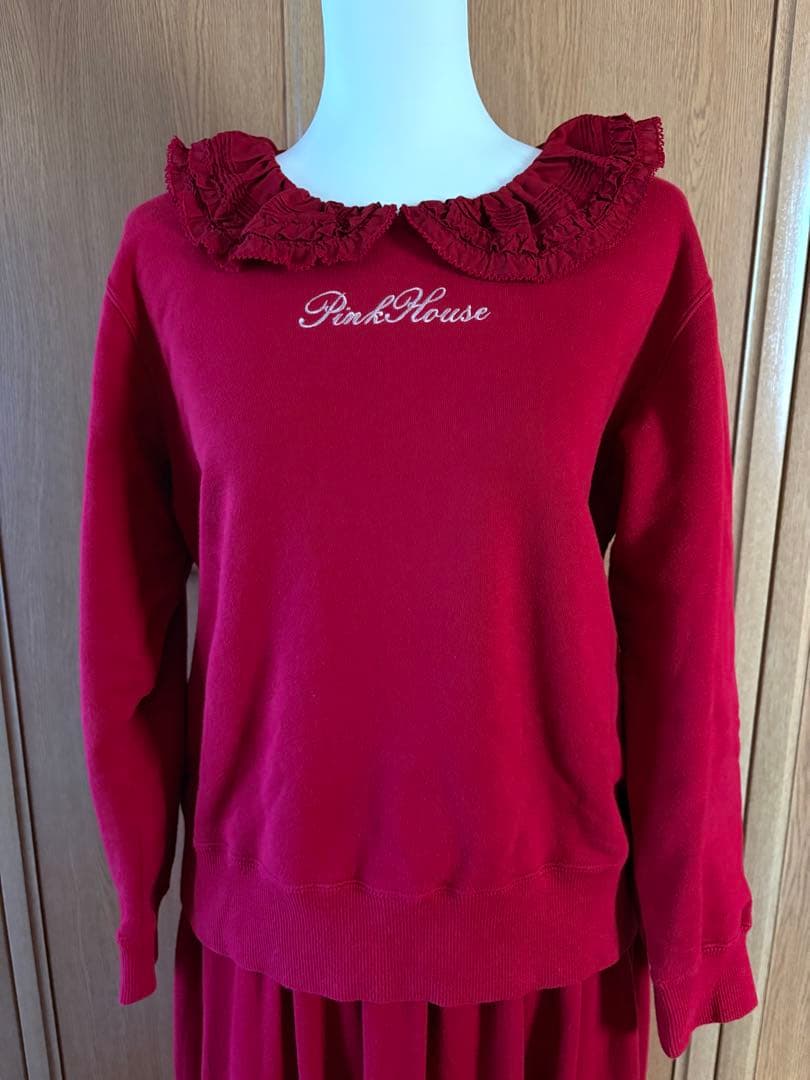 ♡ピンクハウス♡ピコフリル襟付き　トレーナー