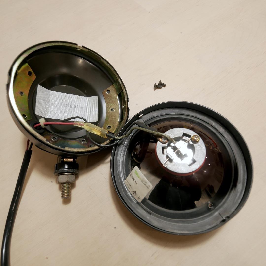 当時物 中古良品 CIBIE ハロゲンライト H3 12V 薄型 ブラック