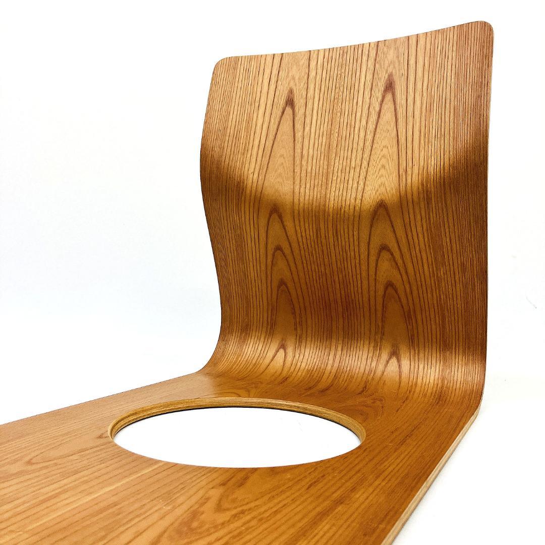 Tendo 天童木工 座椅子 2脚セット 藤森健次 曲げ木 ケヤキ板目 曲木⑬
