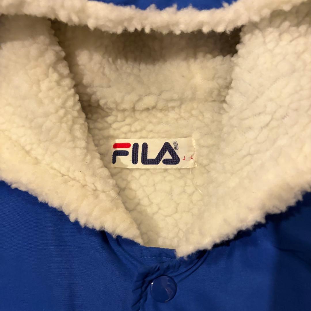 90s fila jacket フィラ ボア スナップ ベンチ コート