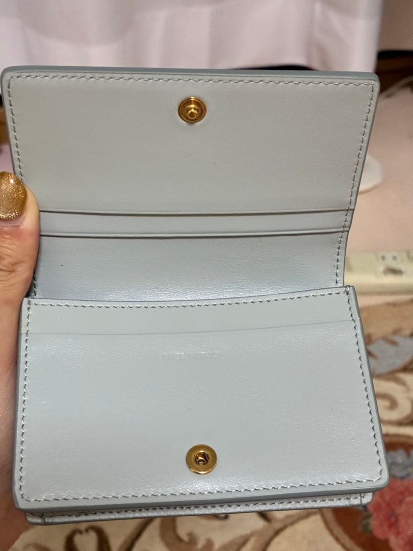 CELINE ソフトブルー レザー カードホルダー