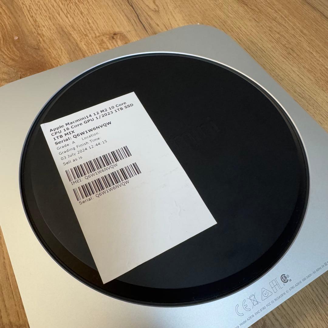 極美品 Apple Mac mini2023 M2 Pro 16GB 1TB