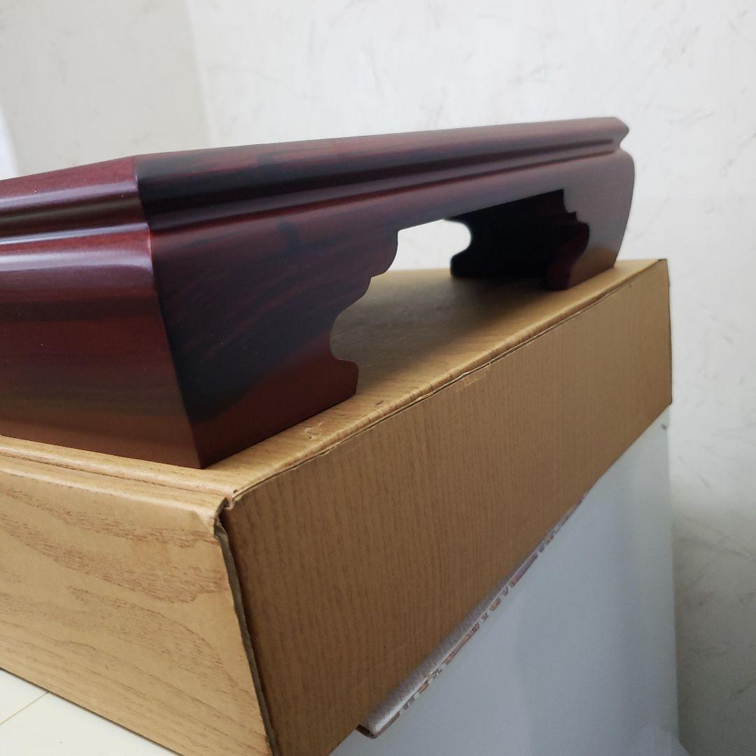 蔵出し特価　紫檀木製花瓶台 ダークブラウン 四角形48×33×8cm