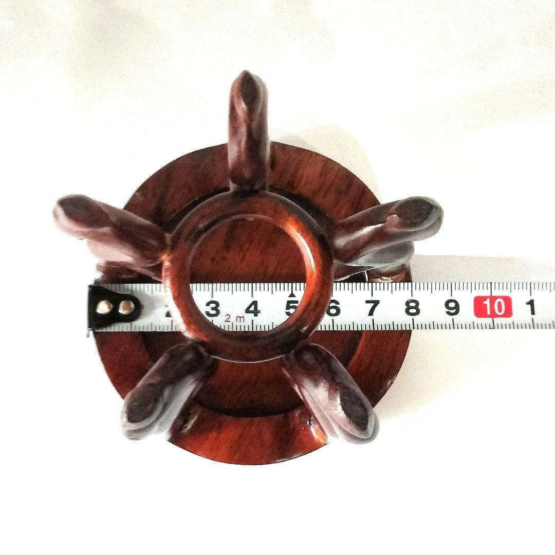 ❤【新品・未使用品含】盆栽卓　3個セット唐木 天然木 円式五足 花台 盆栽台