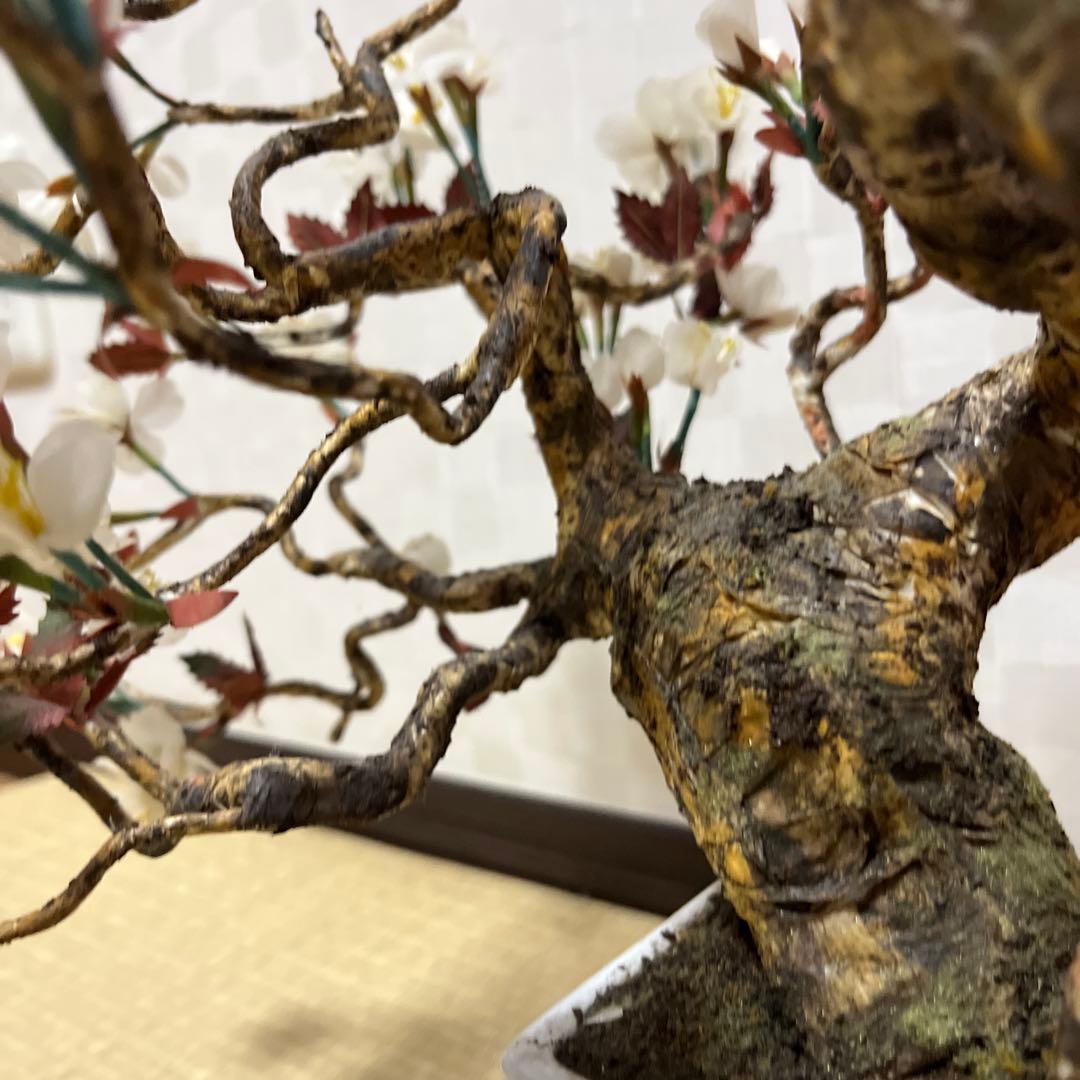 桜の造花 盆栽風アートフラワー 陶器鉢付き