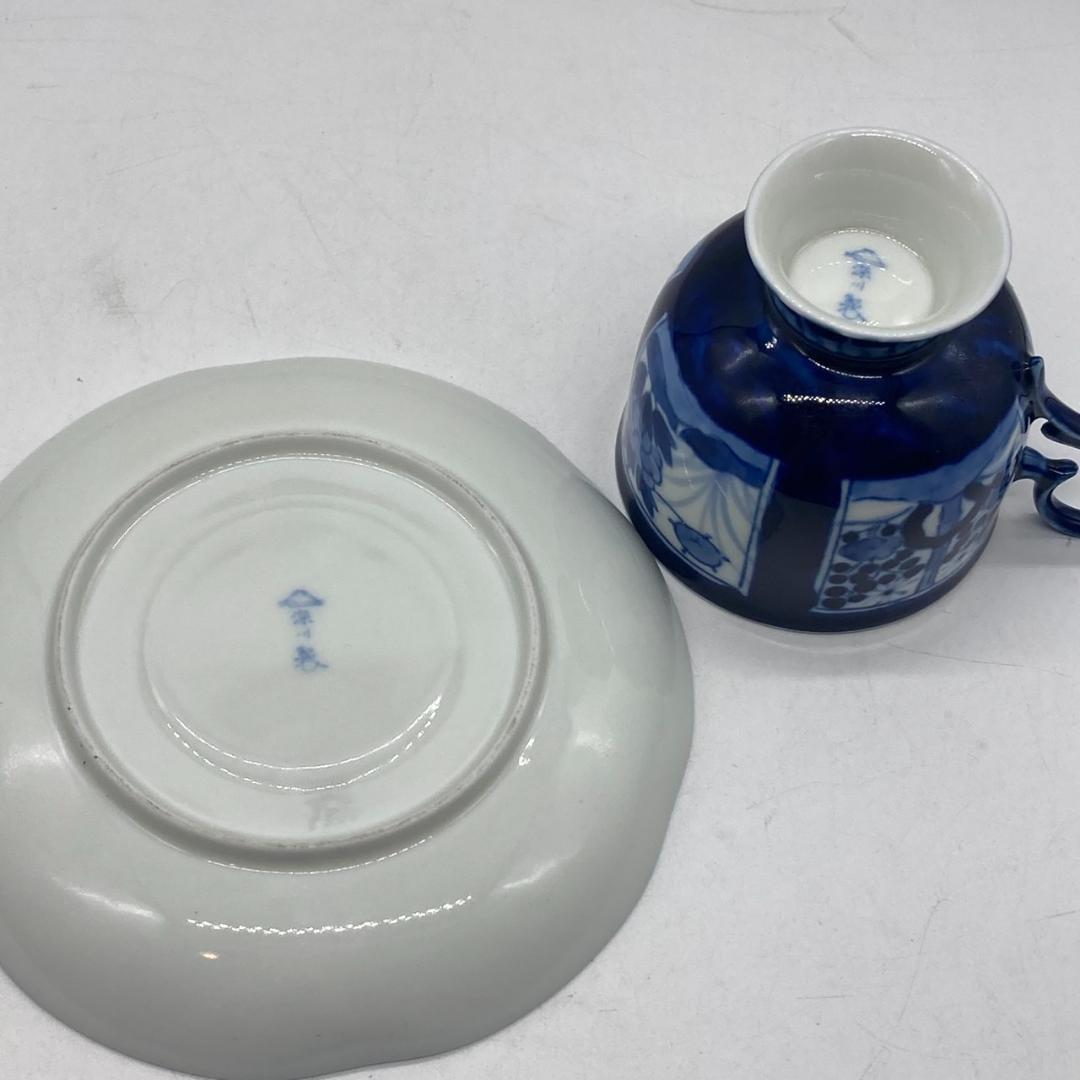 ▼深川製磁　VOC 芙蓉手　カップ＆ソーサー　プレート　ティーセット　有田焼