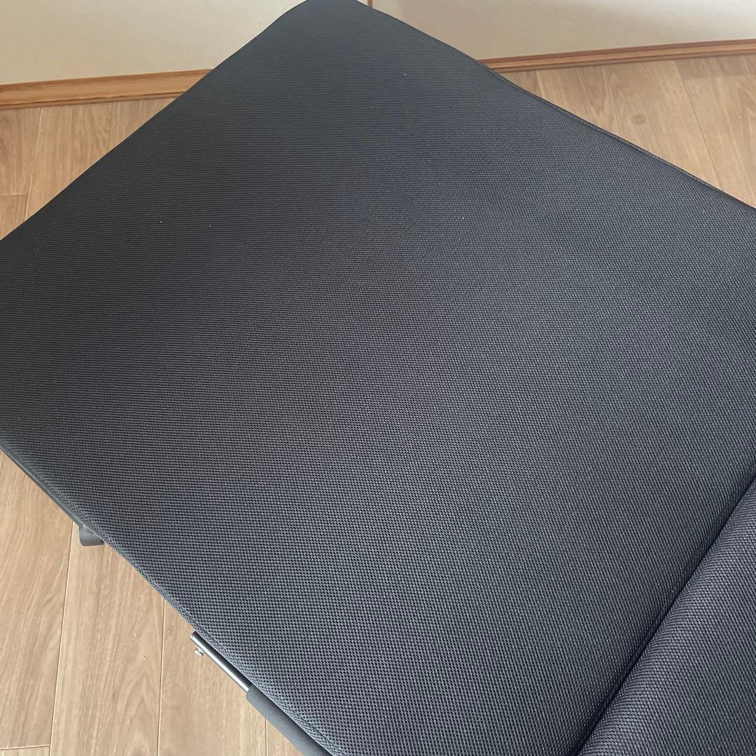 折りたたみメッシュベッド 黒　シングル