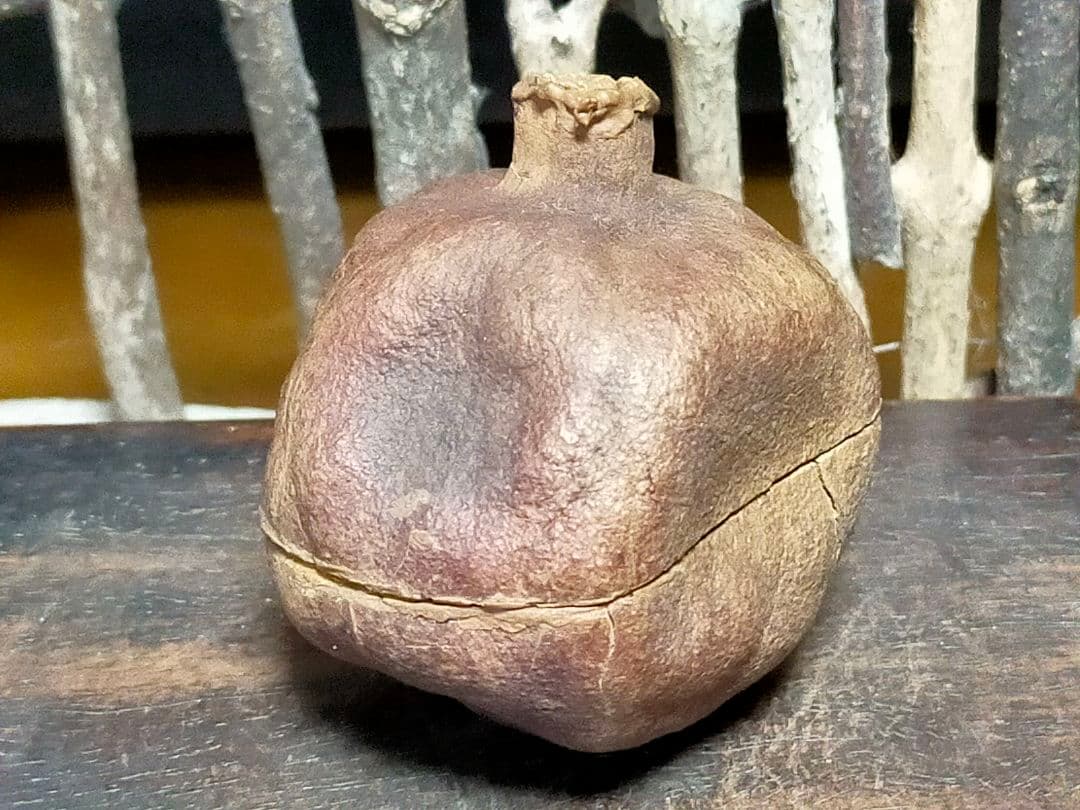 ♥武夫　柘榴　香合　共箱付き　ザクロ　水月窯　荒川豊蔵　骨董　古玩