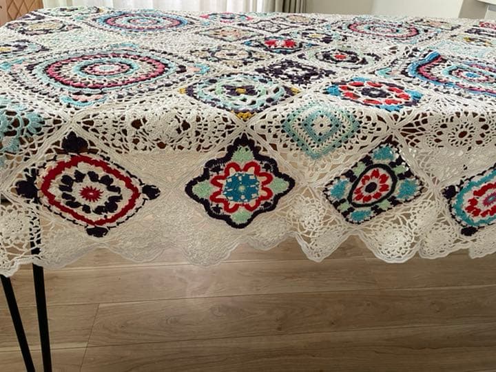 マルチカバー　レース編み　レースカバー