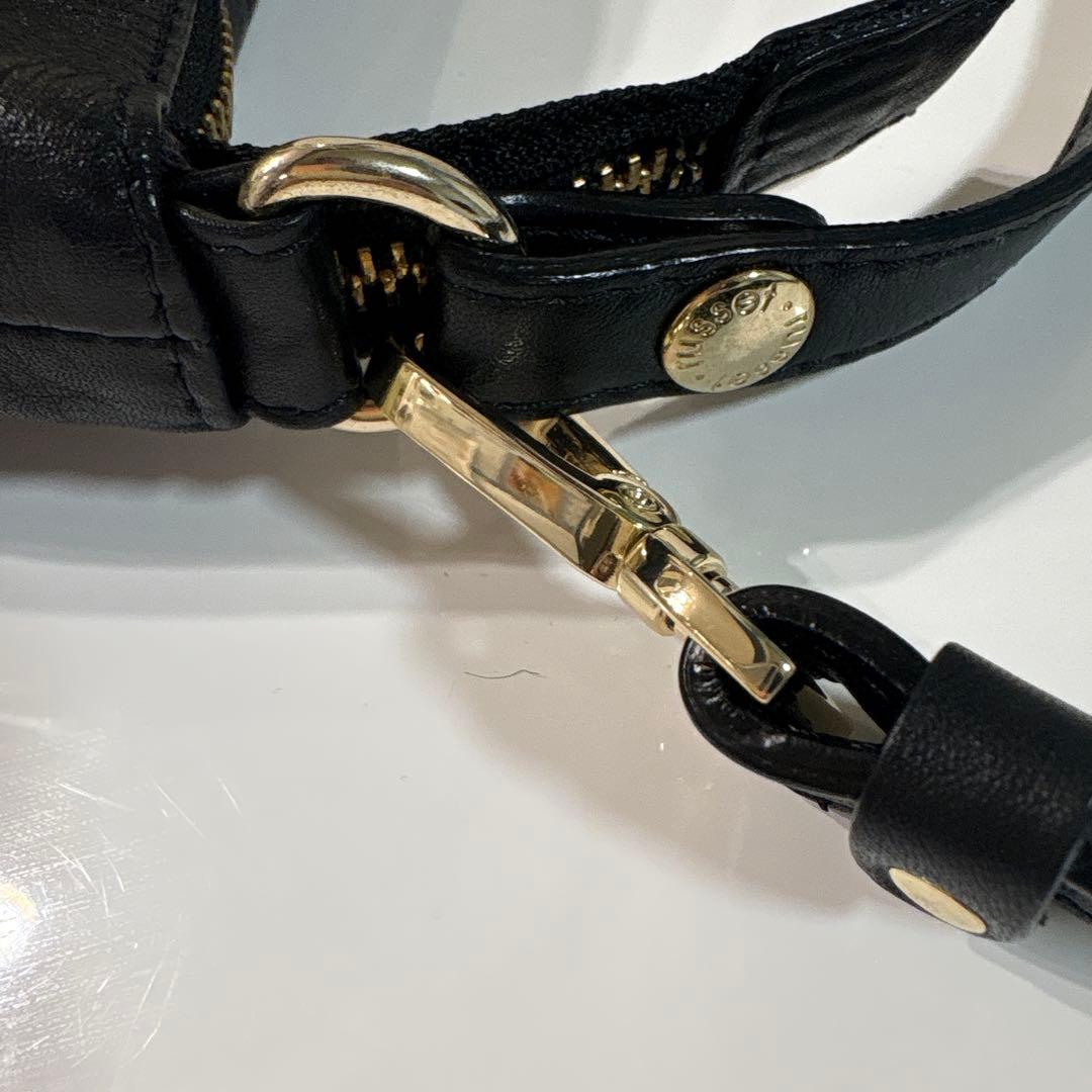 超美品ラシット今期360g・本革ソフトレザーシンプル2wayショルダーバッグ