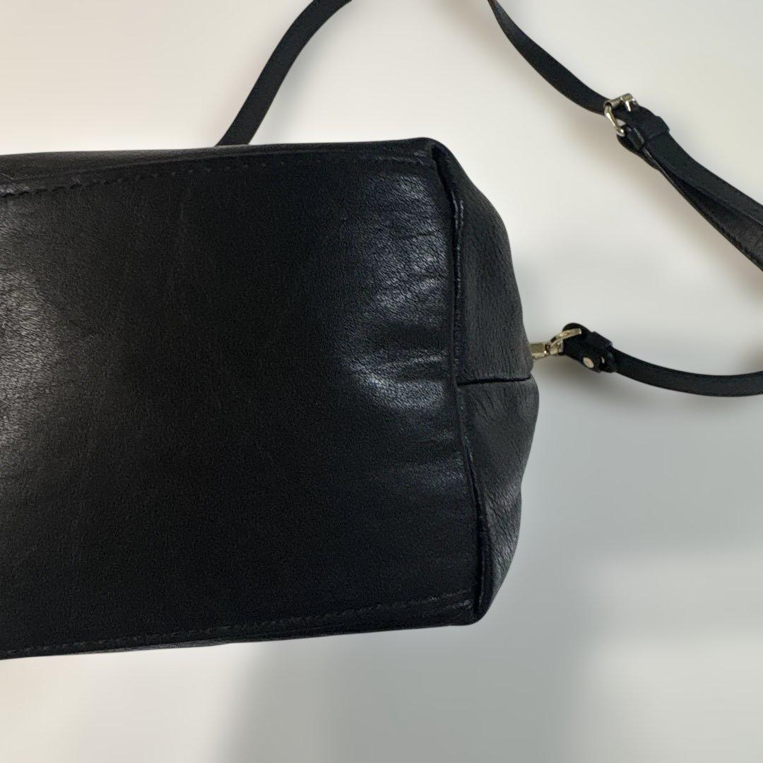 超美品ラシット今期360g・本革ソフトレザーシンプル2wayショルダーバッグ