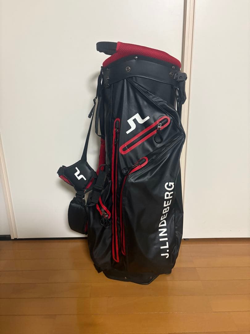 J.LINDEBERG キャディバッグ 黒/赤