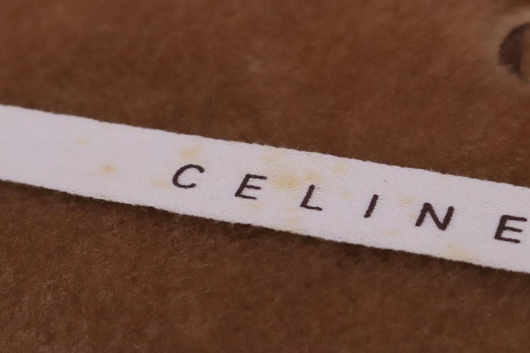 ◇CELINE セリーヌ アクリルニューマイヤー毛布 ブラウン系 140×200