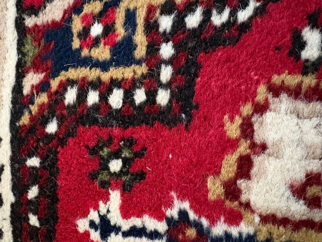 ヴィンテージラグ　65×40cm　インド製　トライバルラグ　アクセントラグ