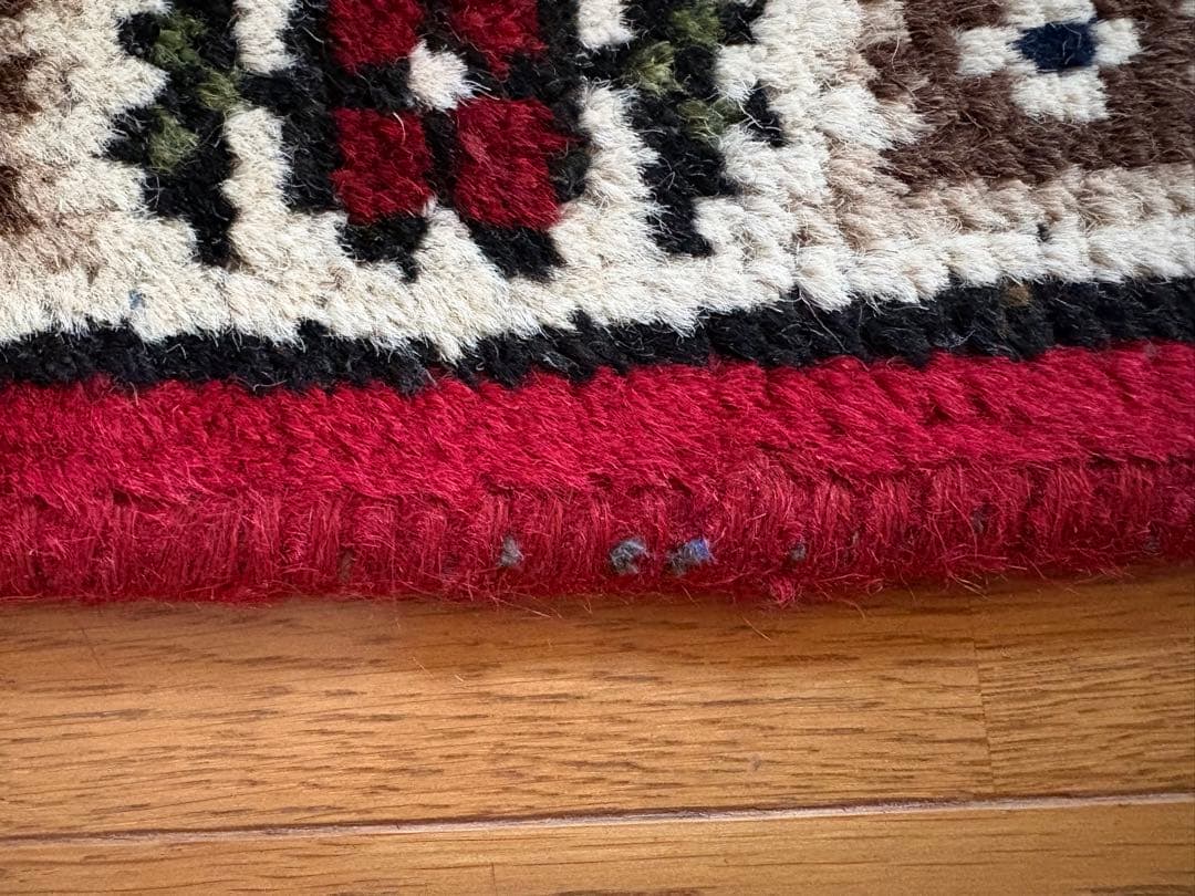 ヴィンテージラグ　65×40cm　インド製　トライバルラグ　アクセントラグ