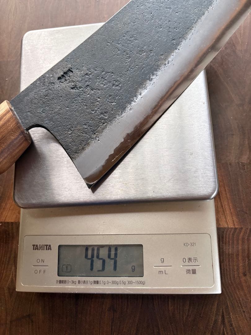 土佐打刃物 黒鳥鍛造工場 220mm 切付　クリーバー　包丁　青紙　アウトドア