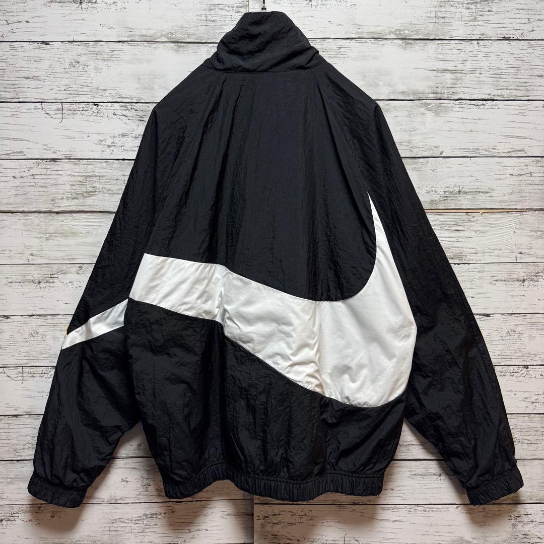 837a【即完売モデル】ナイキ　スウッシュロゴ　刺繍　ウーブンナイロンジャケット