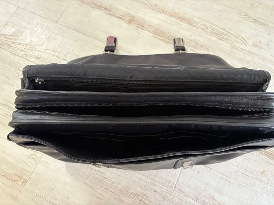 coach黒 レザービジネスバッグ ダブルバックル