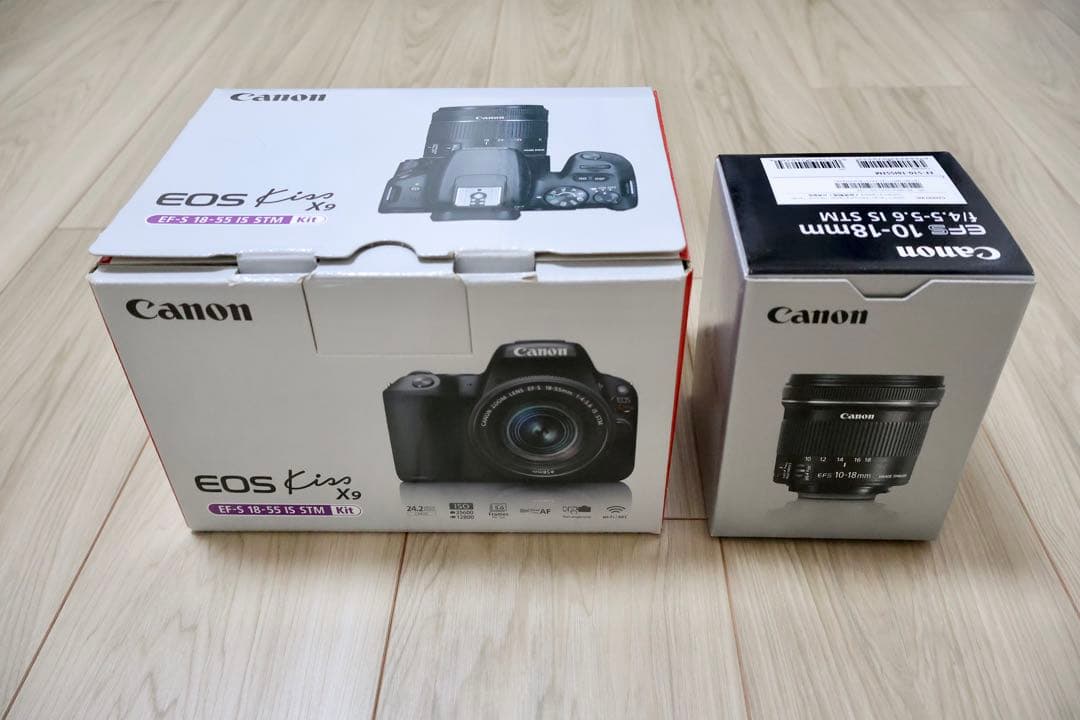 【美品】Canon EOS Kiss X9 標準＋広角レンズキット SDカード付