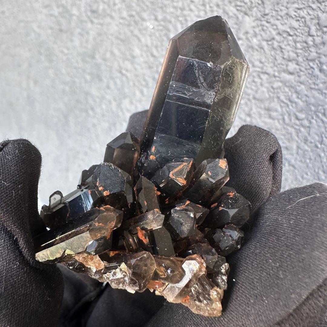 【最強魔除け】守護石モリオンスモーキークォーツ 原石クラスター 黒水晶A1534