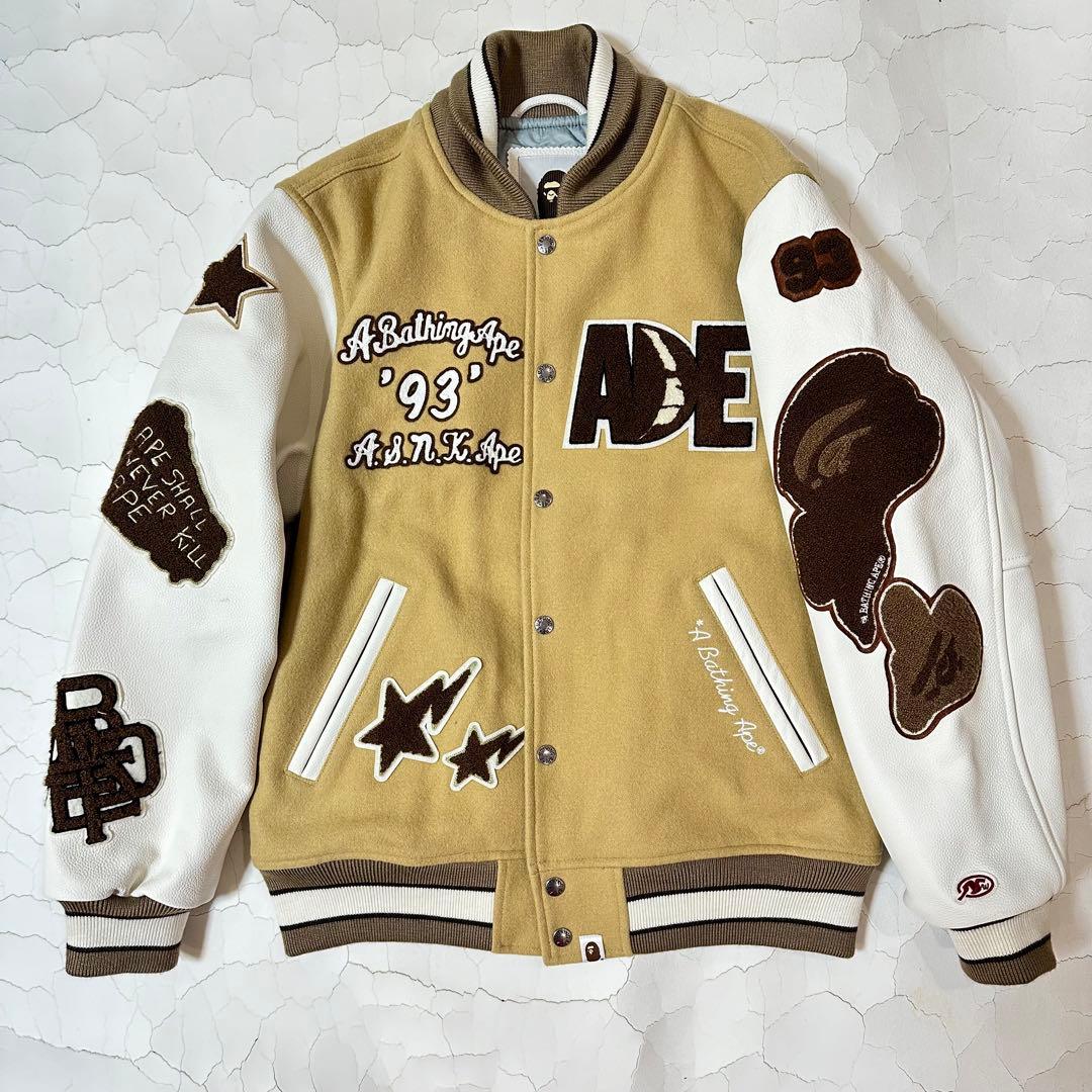 A BATHING APE エイプ レザー スタジャン 24AW