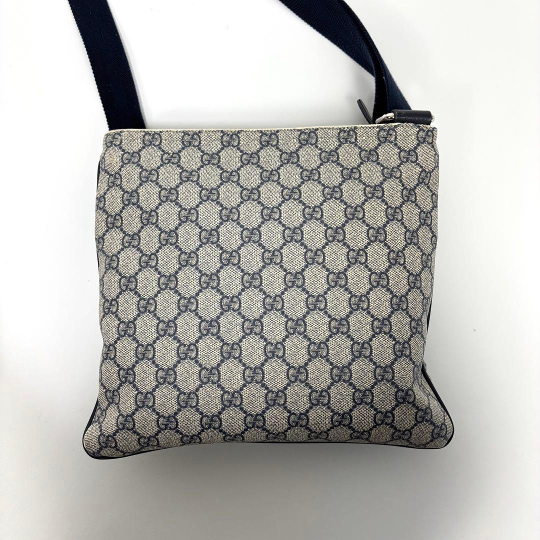 GUCCI グッチ GGスプリーム PVC × レザー ショルダーバッグ