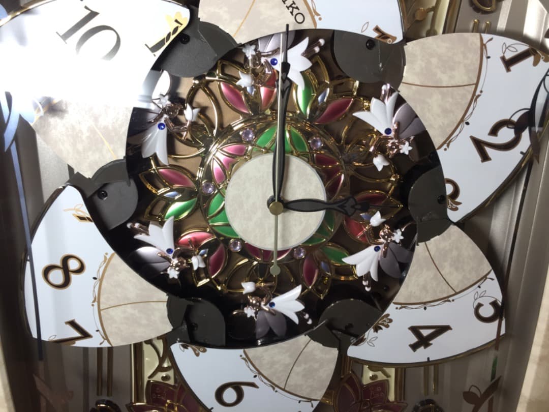 ○[超美品] セイコー ウェーブシンフォニー 電波からくり掛け時計 RE567G