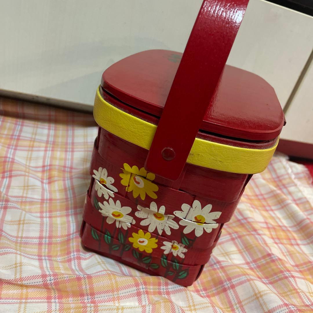 Caro-Nan カロナン　バスケット　カゴ　バッグ　鏡付き　アンティーク