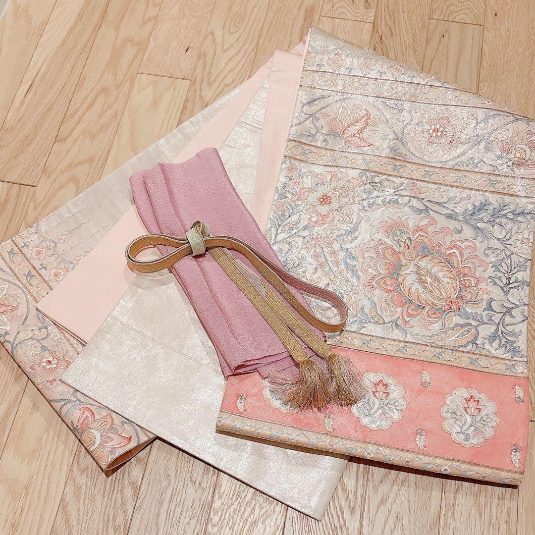 美品　訪問着　フルセット 裄65 スワトウ　卒業式　入学式　結婚式　M L 袋帯