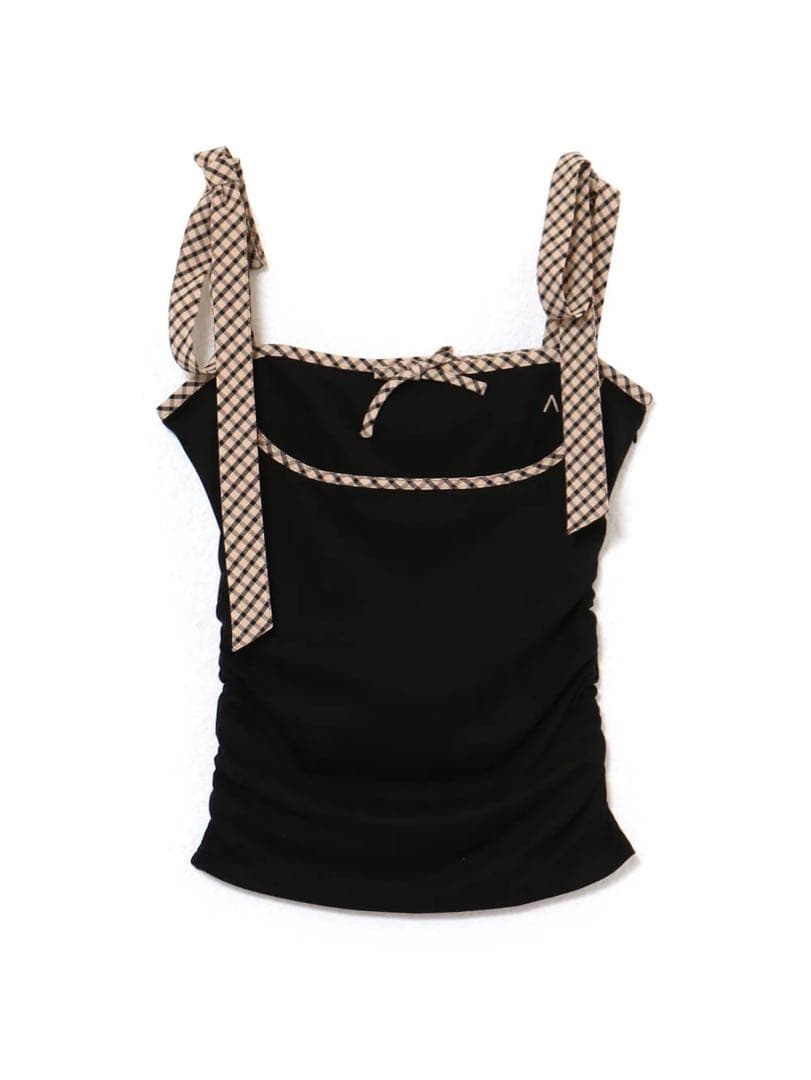 トップス Alice check ribbon tops andmary