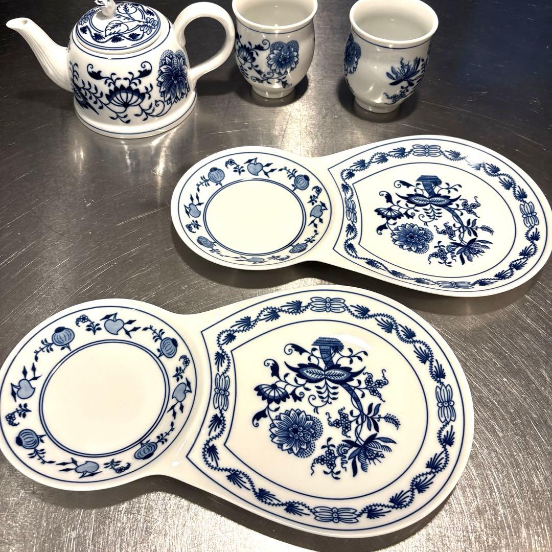 ブルーオニオン　プレート　大皿　ブレックファースト　チェコ