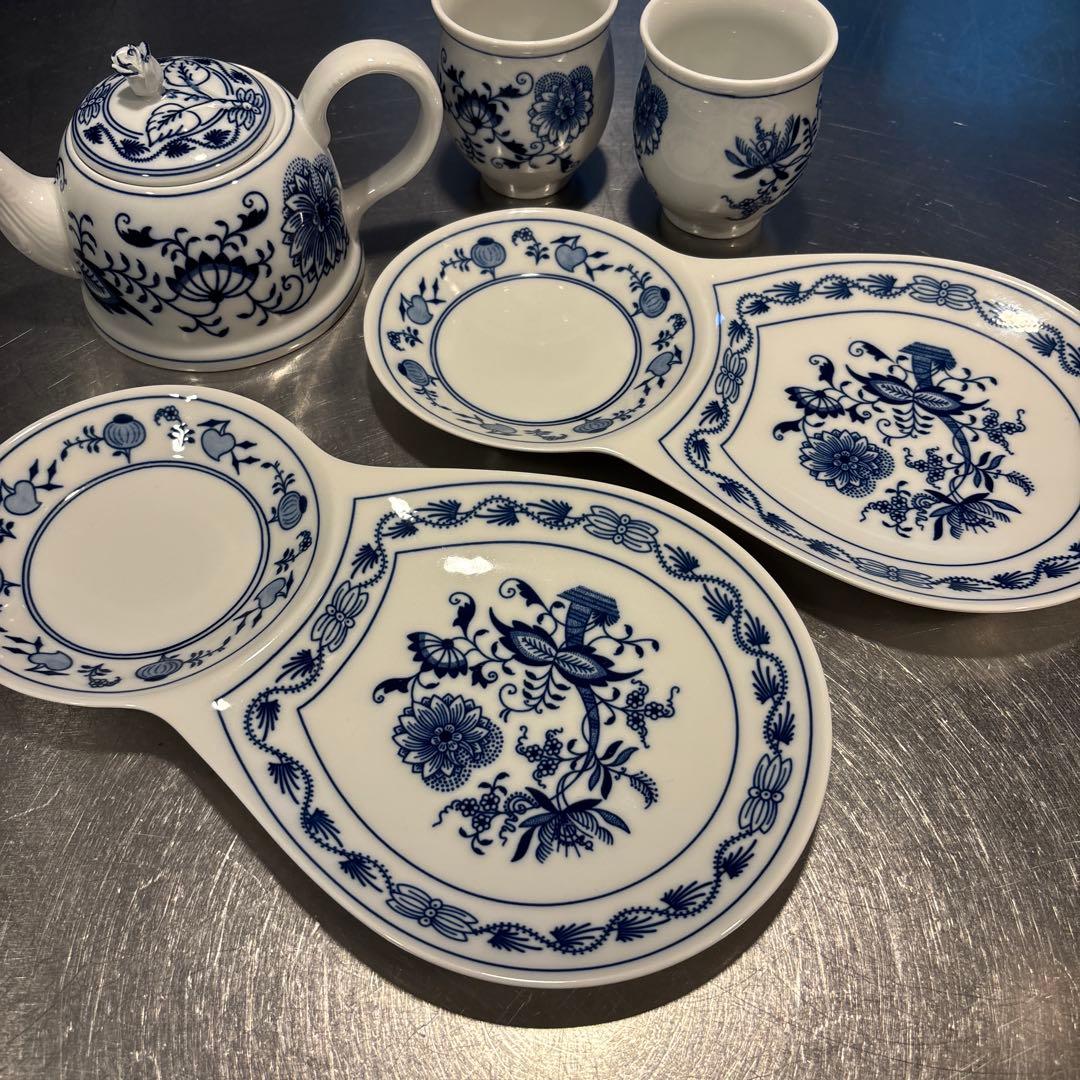 ブルーオニオン　プレート　大皿　ブレックファースト　チェコ