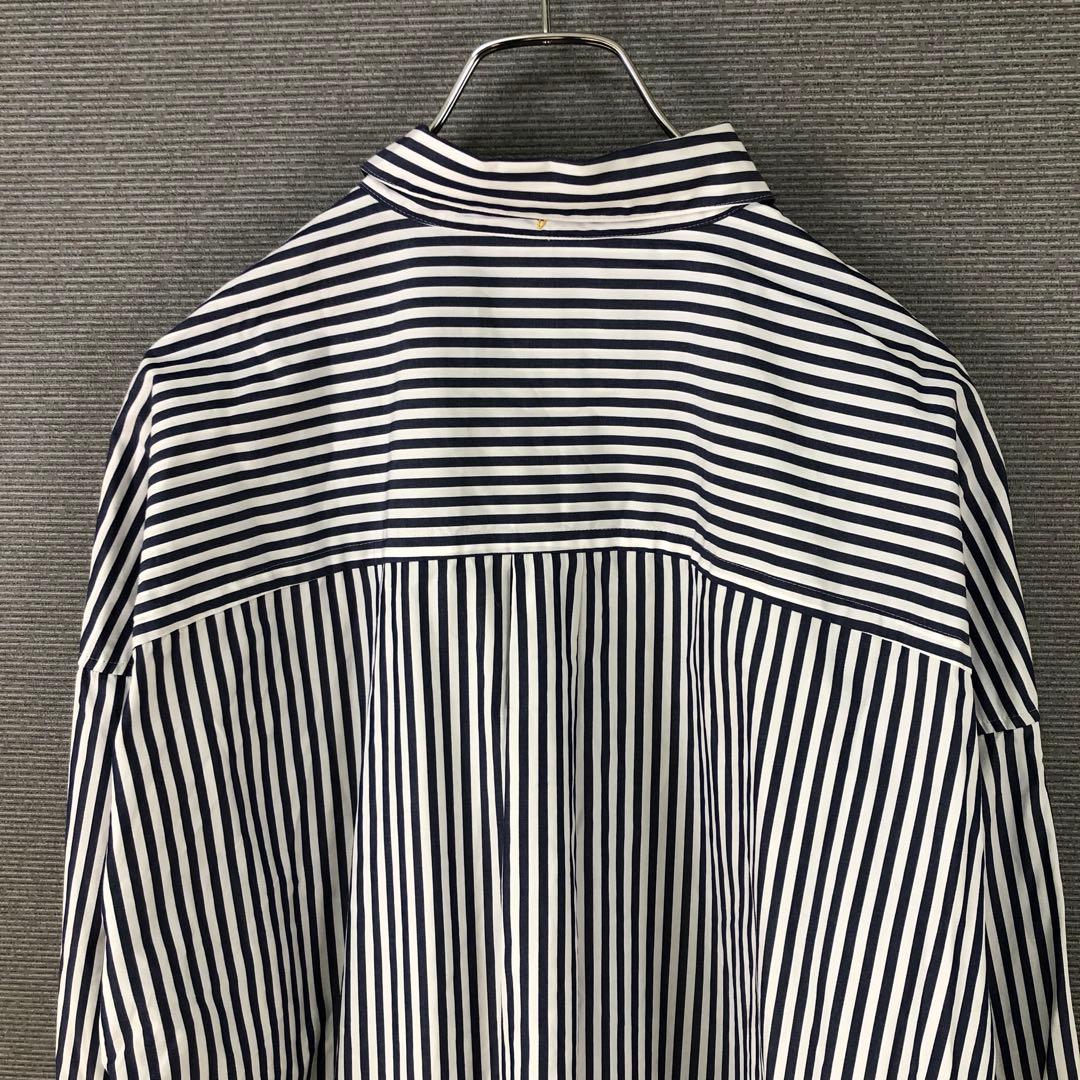 Curensology ＜＆RC＞ビッグシャツ F ネイビー ストライプ