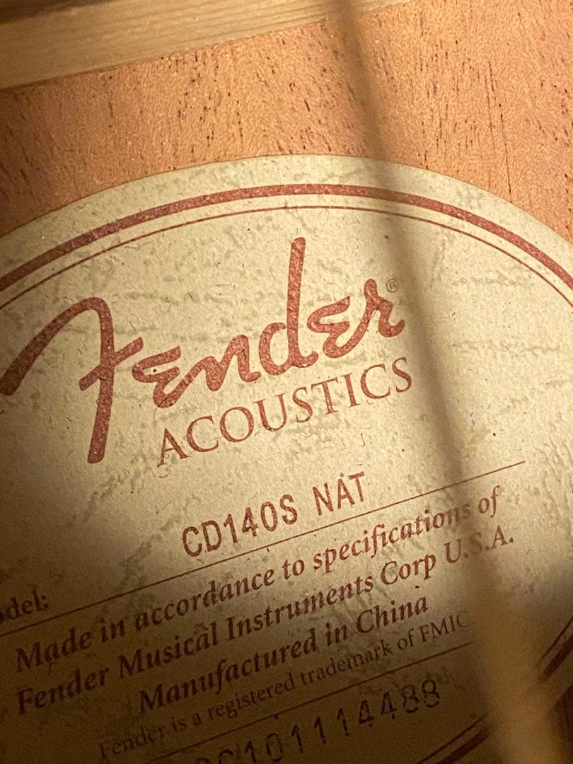fender.アコギCD-140s.エレアコ仕様、トップ単板、ギグバック美品付き