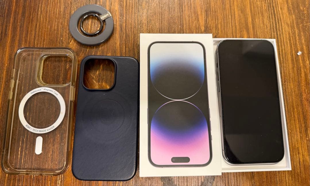 iPhone 14 Pro ディープパープル 本体 箱付き 正規品ケース付き