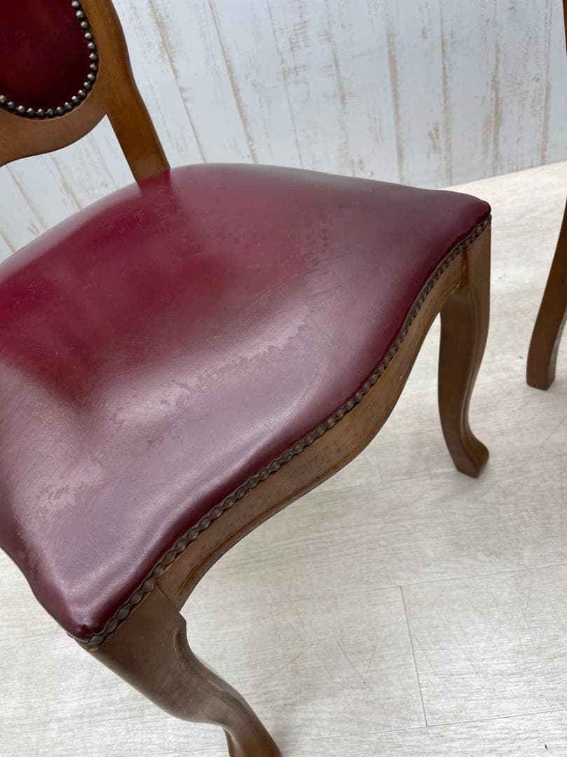 サルタレッリ フローレンス ダイニングチェア 2脚 猫脚 合成皮革 イタリア