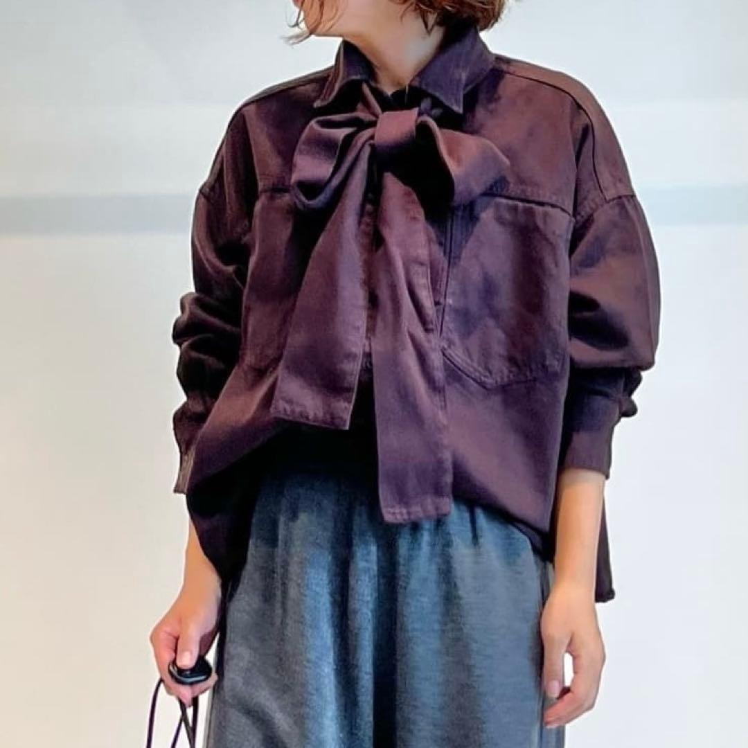 デニムボウタイシャツ Whim Gazette デニムシャツ