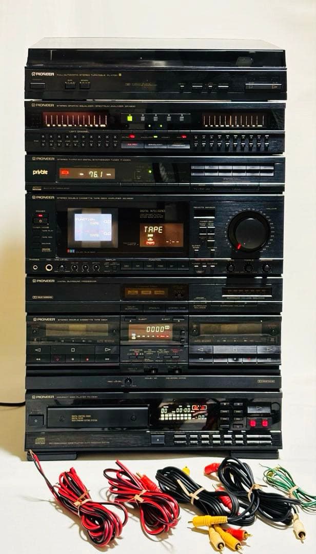 パイオニア　レトロなコンポ private CD.カセット.ラジオ.レコード