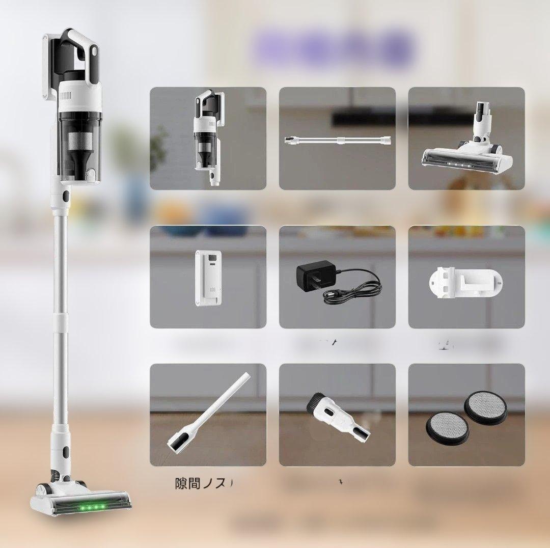 掃除機 コードレス 2025爆進化！58kPaグリーンLED搭載55分連続稼働