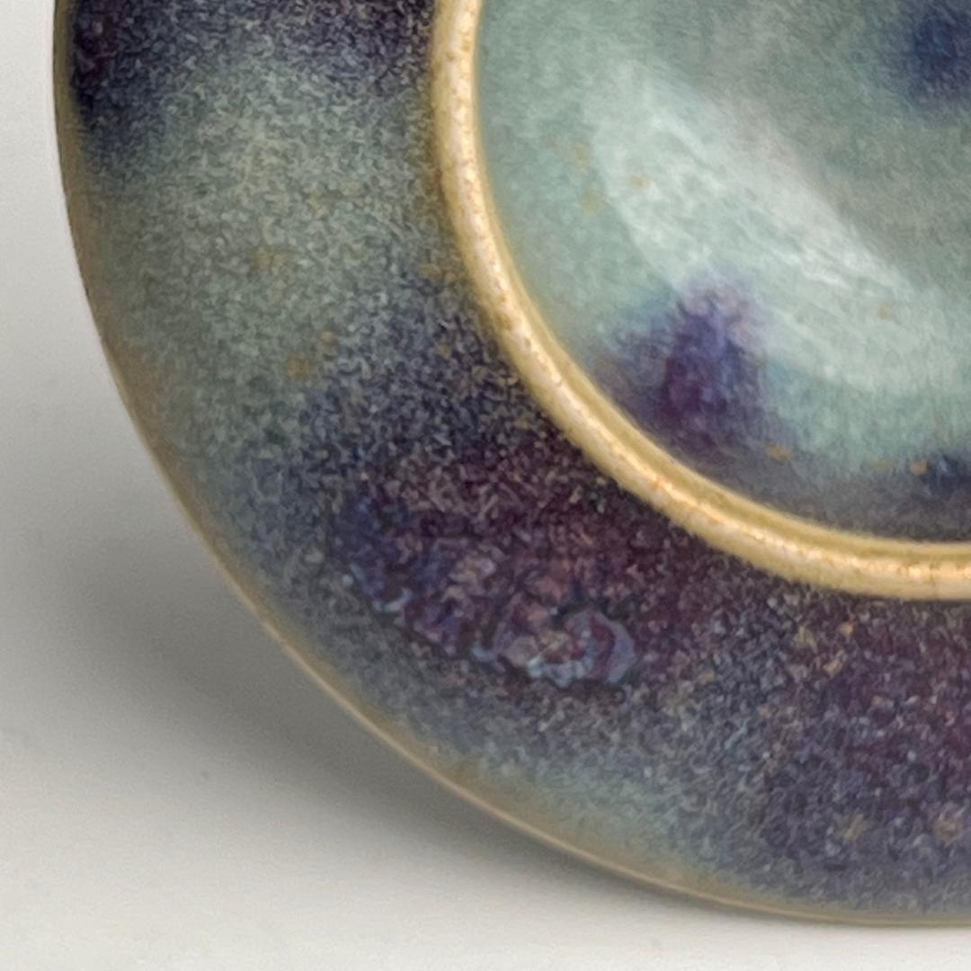 鈞窯天藍釉紫斑高足盃台 唐物 中国古玩 中国美術 A926