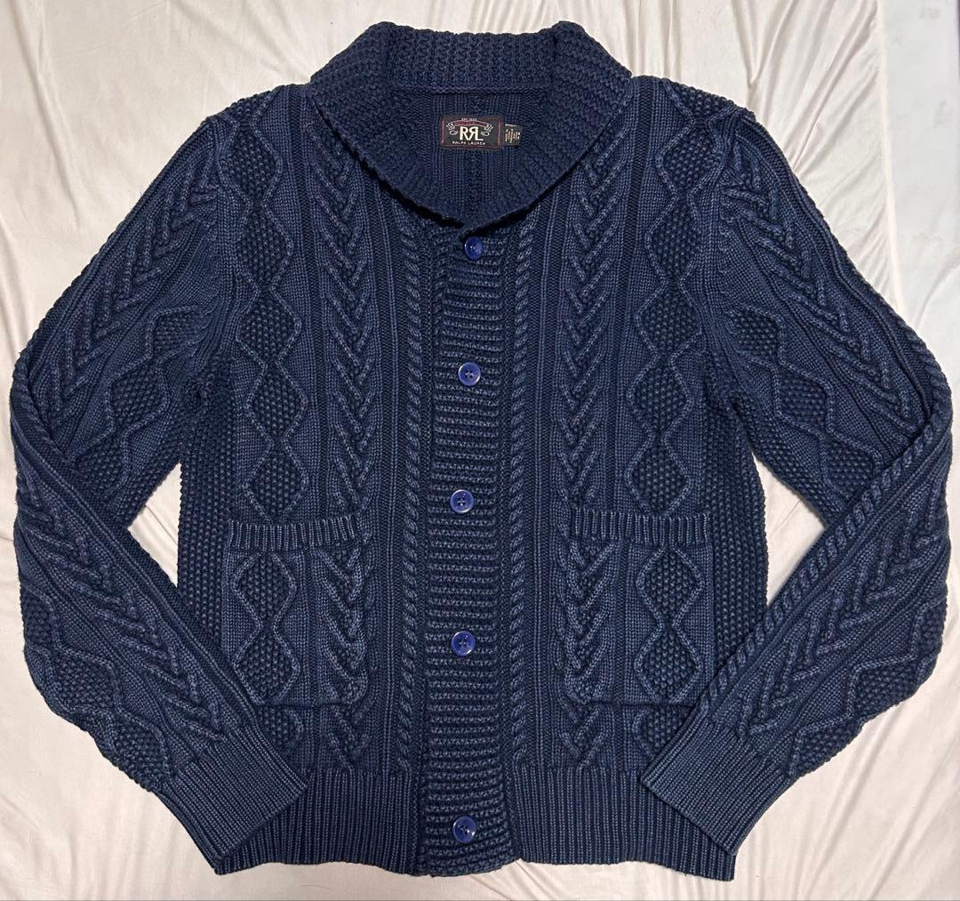 黒*明様 RRL インディゴ ニット XL ダブルアールエル