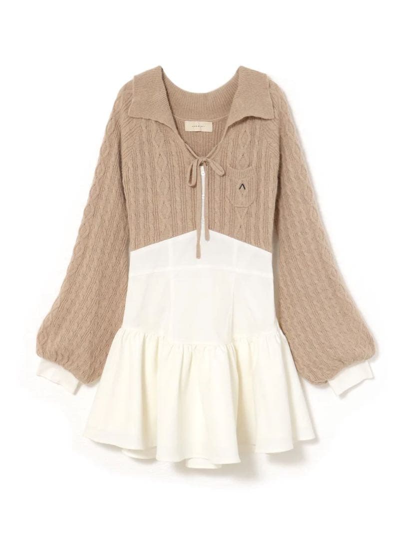 ワンピース Tess blouse mini dress