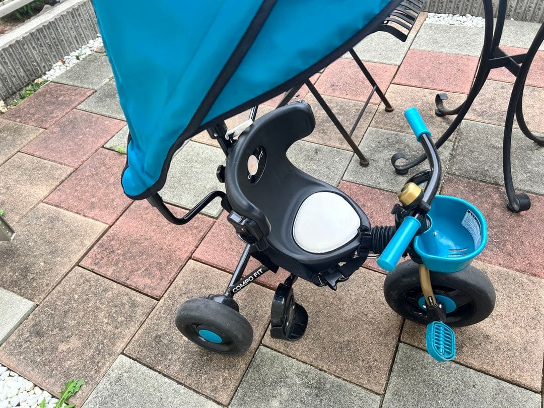 ides 三輪車 青色 前カゴ付き