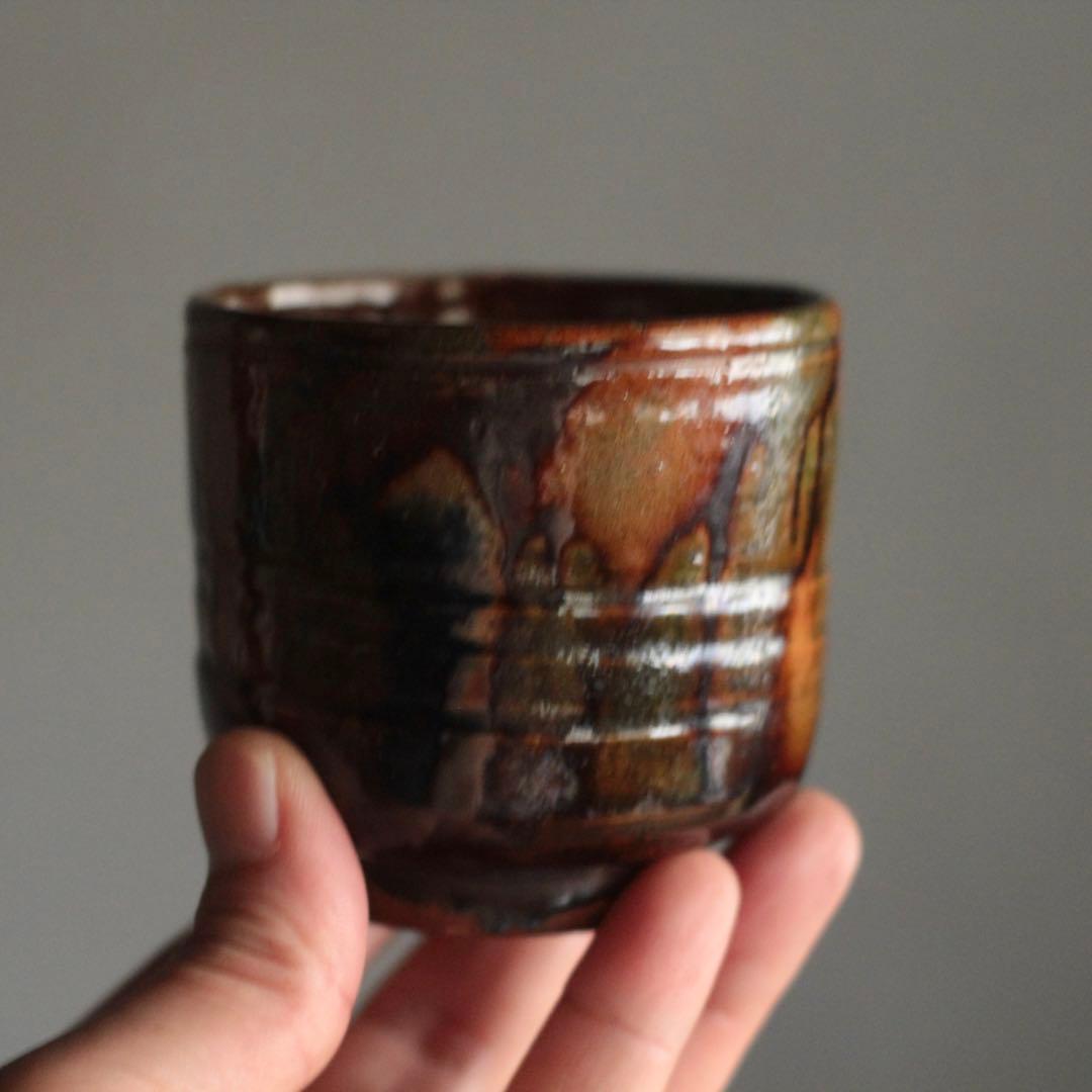 筒茶碗 須佐焼か？ 古美術 アンティーク 古道具 茶道具