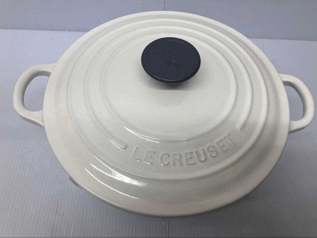 【未使用保管品】ル・クルーゼ ココット・ロンド 20cm ホワイト