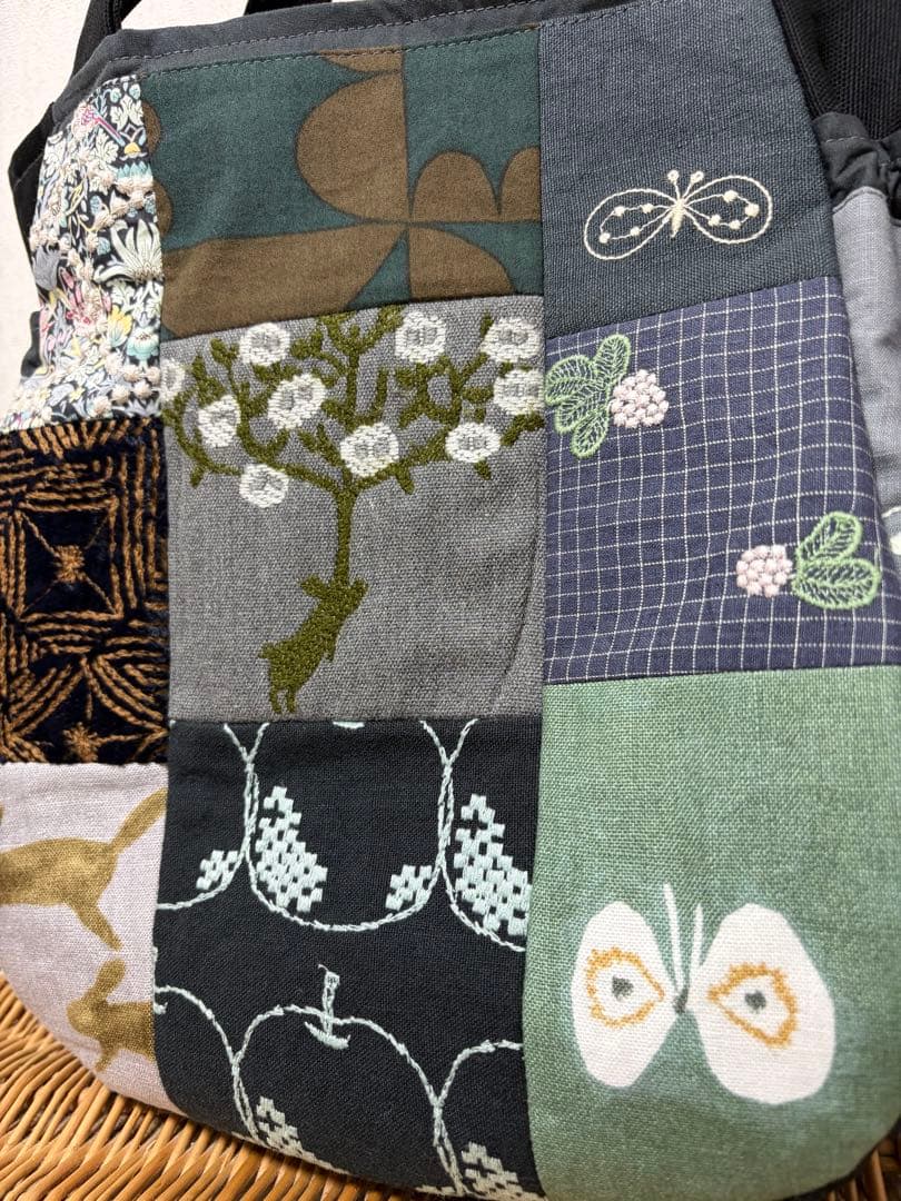 ミナペルホネン＊パッチギャザポケバッグ✂️ハンドメイド