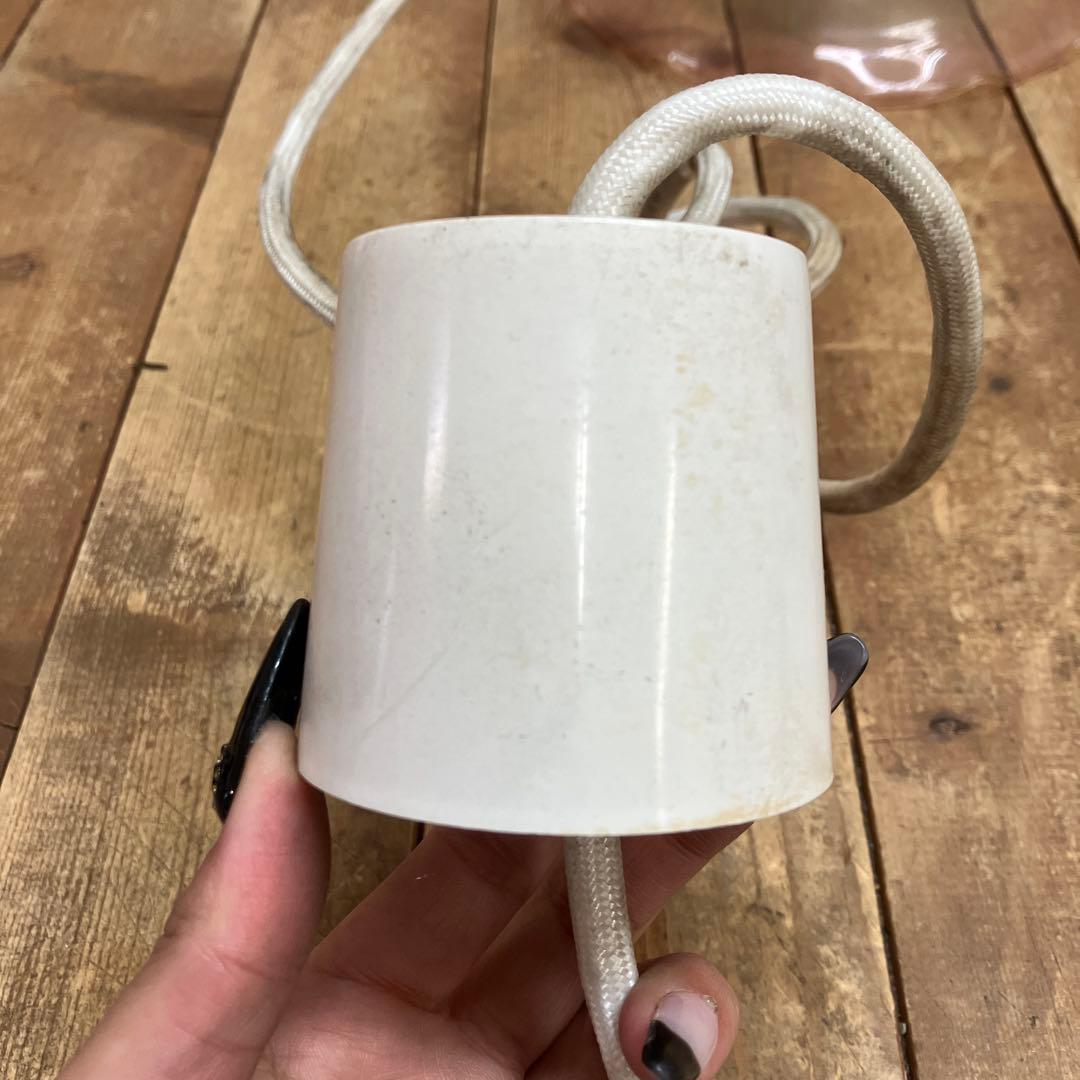 D-2 昭和レトロ フリル型 ガラスシェード ペンダントライト シーリングライト