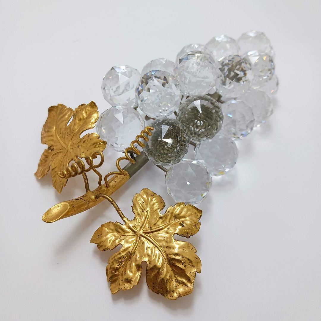 Y2435-3 SWAROVSKI スワロフスキー 葡萄 一房 大き目 オブジェ